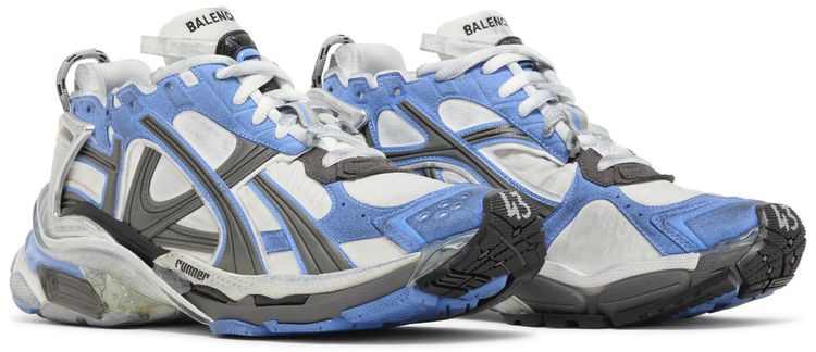 Balenciaga Runner Sneaker Worn Out   Blue Grey