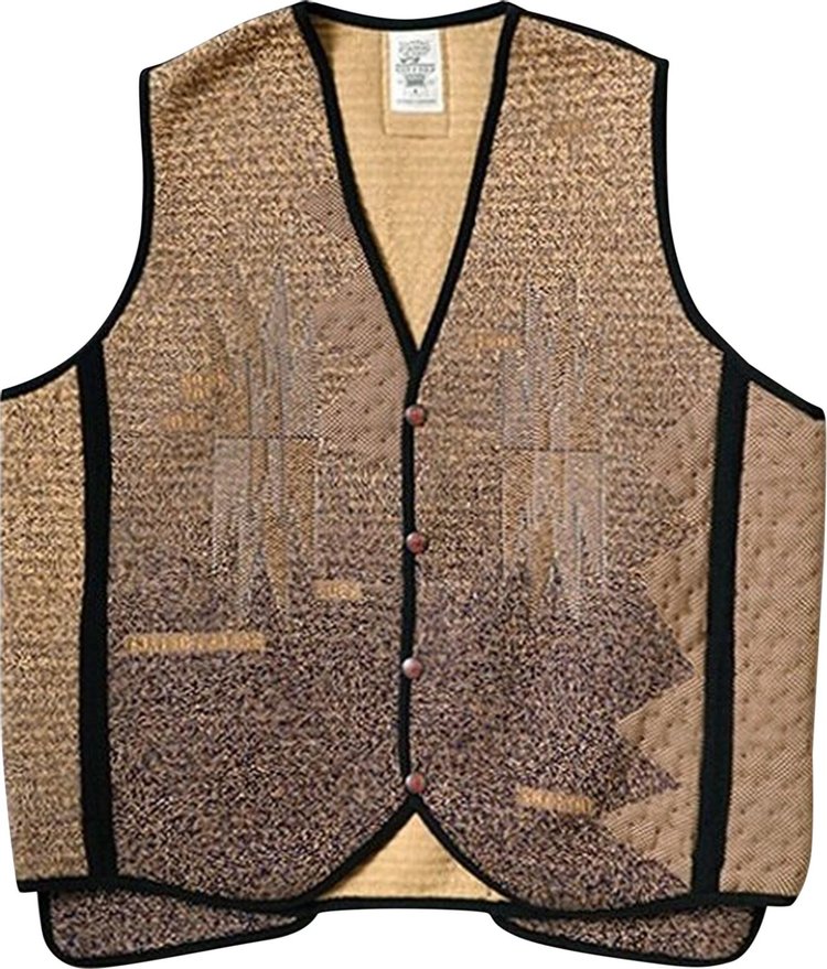 Kapital 3D Knit Hyper Chimayo Vest 'Gold'