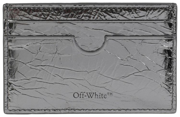 Off White Jitney Simple Lamina Card Case Silver