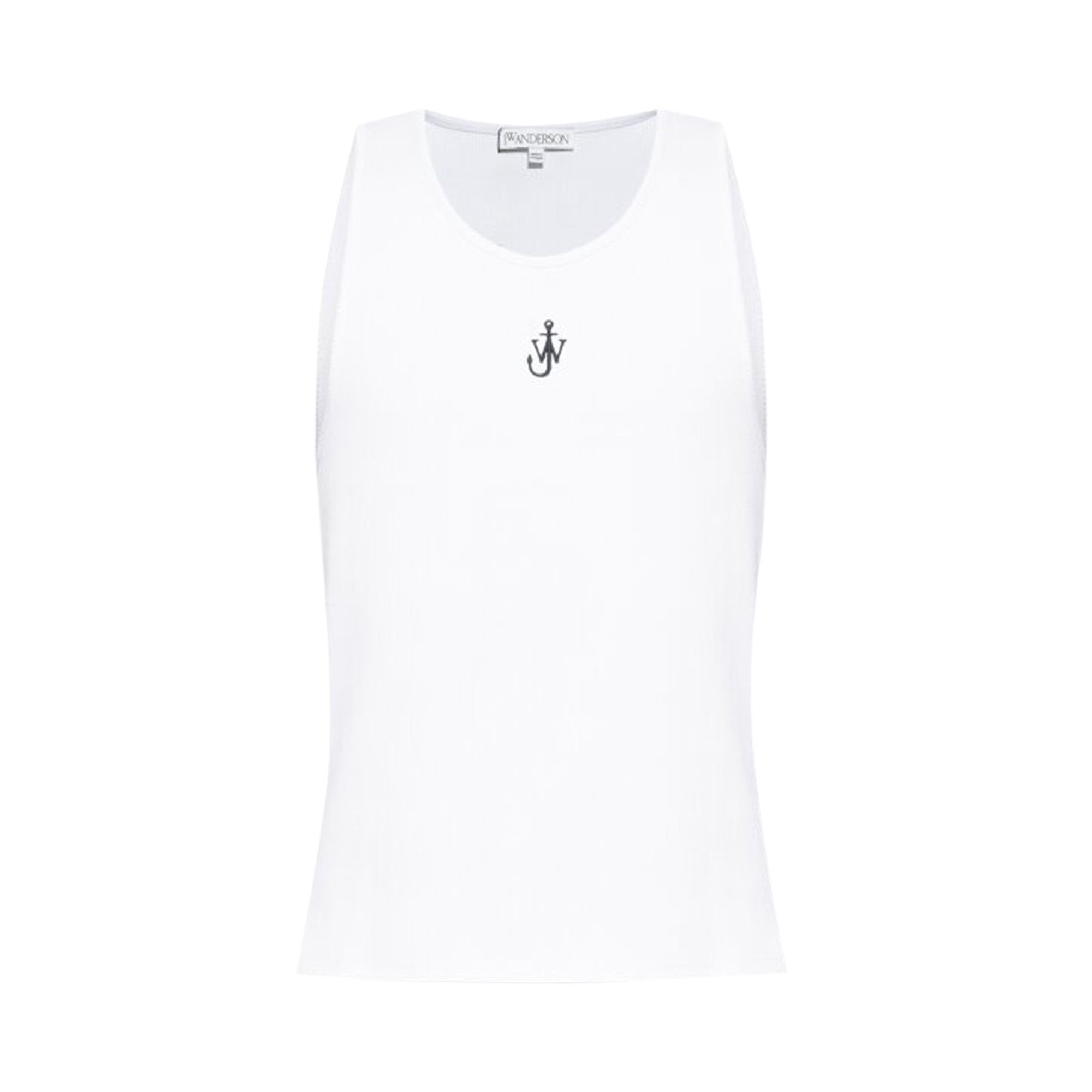 Buy JW Anderson Anchor Embroidery Ribbed Tank Top 'White