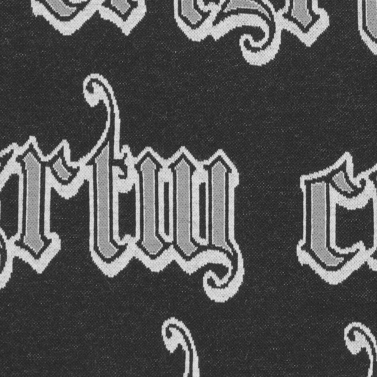 Corteiz Gothic Jacquard Long Sleeve Black