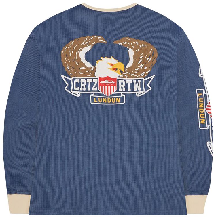 Corteiz Dipset Waffle Long Sleeve Royal Blue