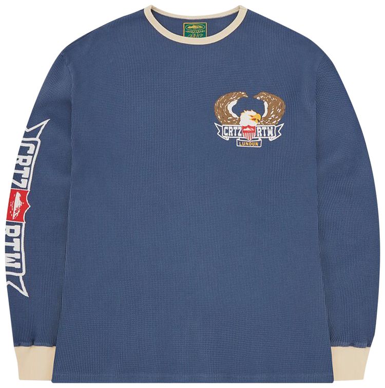Corteiz Dipset Waffle Long Sleeve Royal Blue