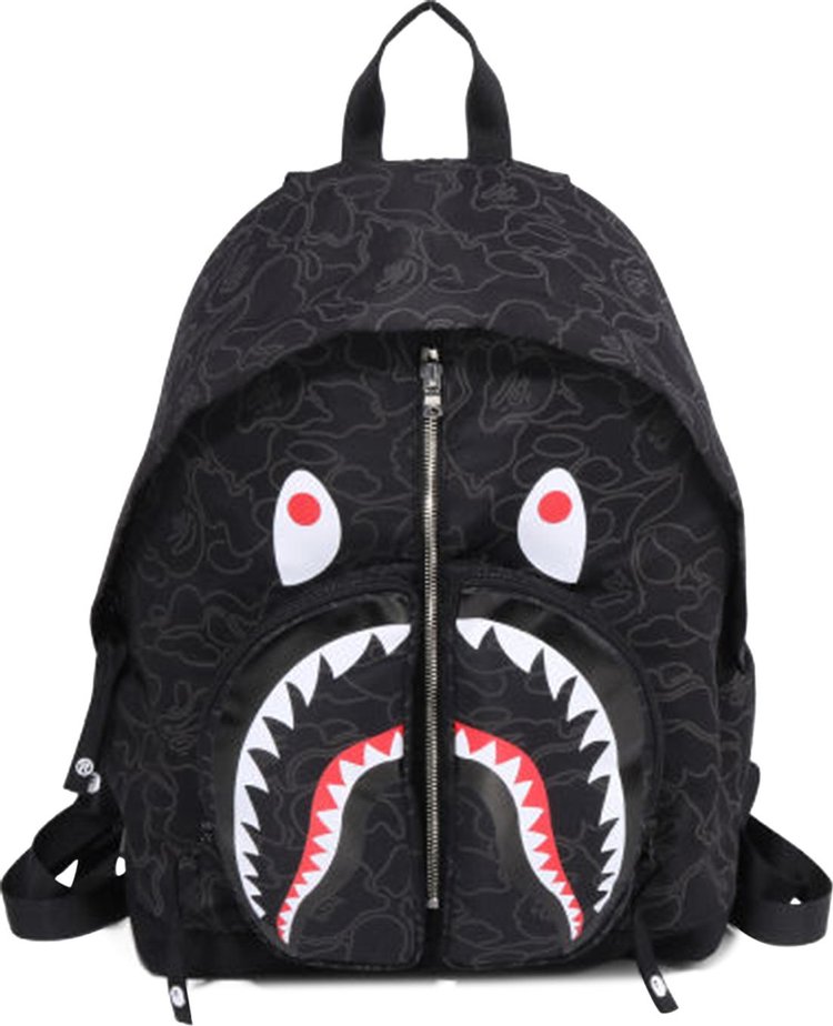 BAPE Neon Camo Shark Day Pack 'Black'