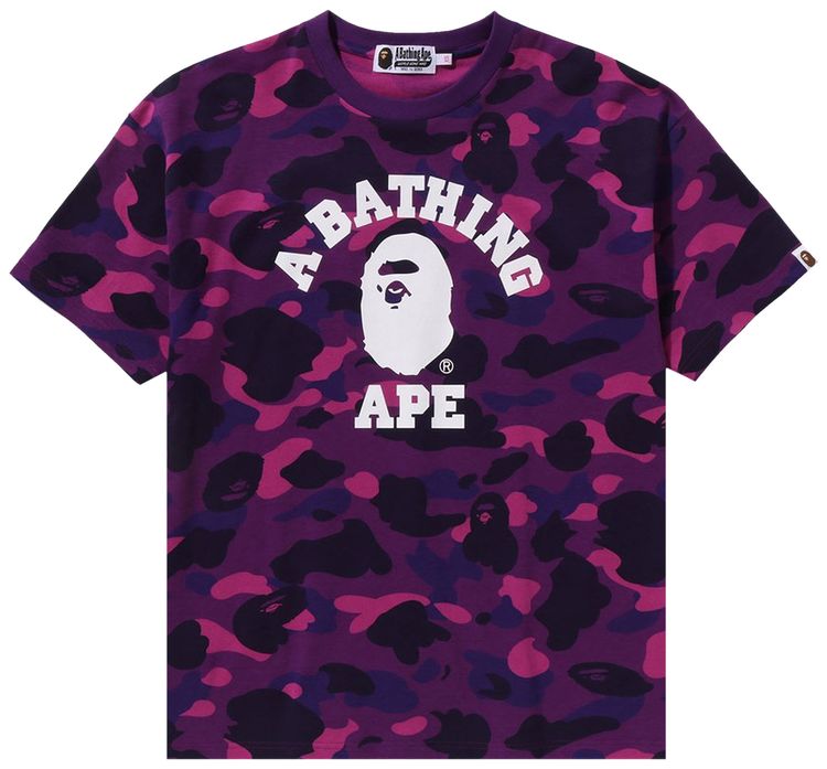 BAPE Color Camo College Tee Purple