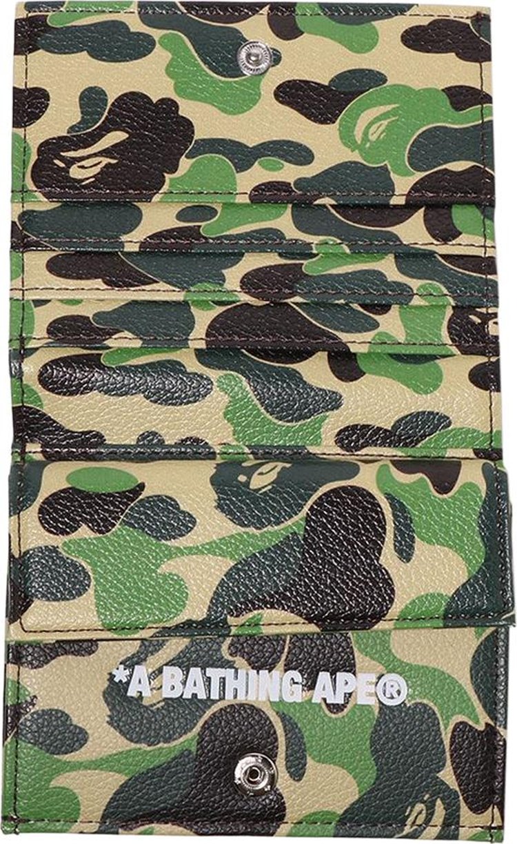 BAPE ABC Camo Mini Wallet Green