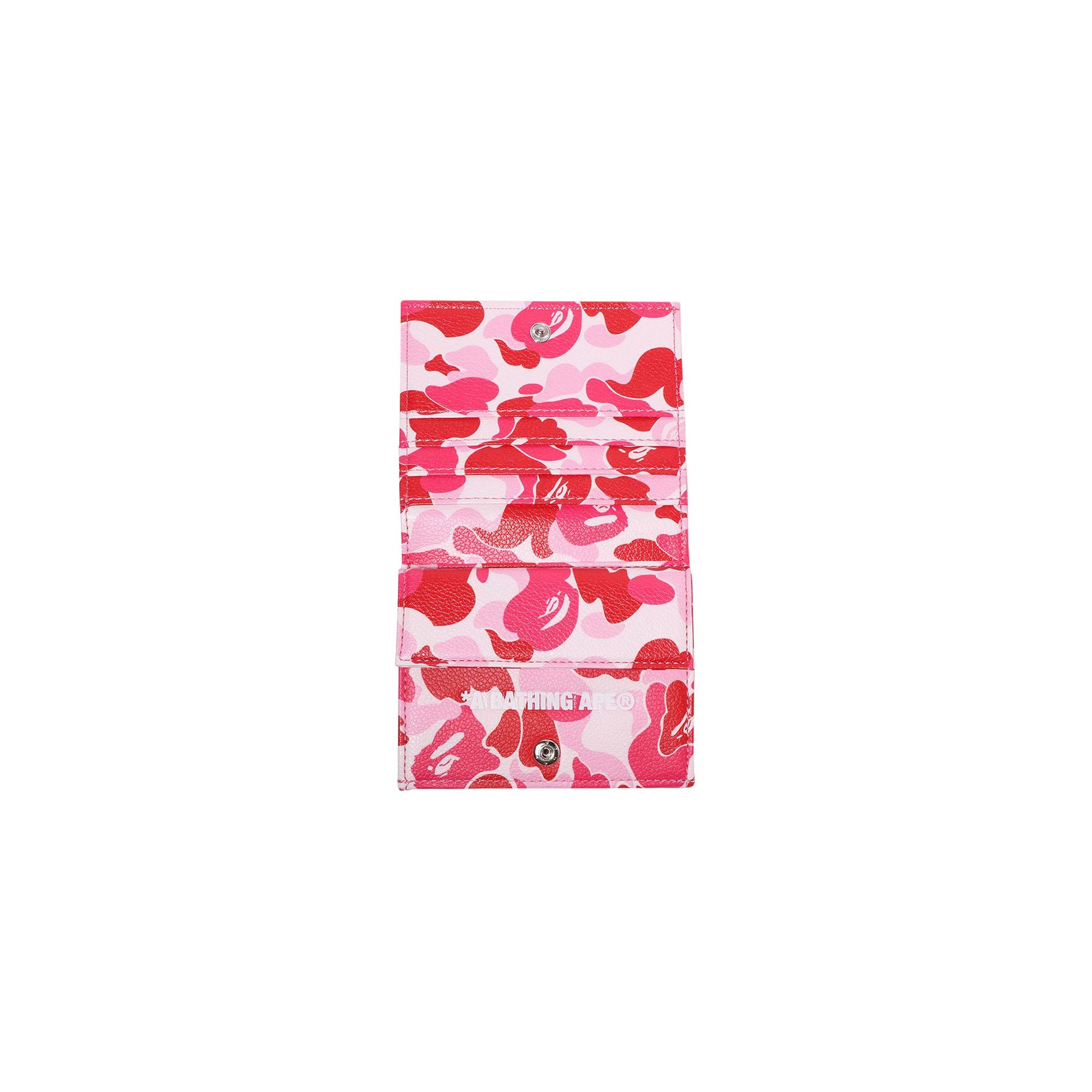 APE エイプ　ABC CAMO MINI ZIPPED WALLET ピンク ABC CAMO MINI ZIPPED WALLET | bape.com