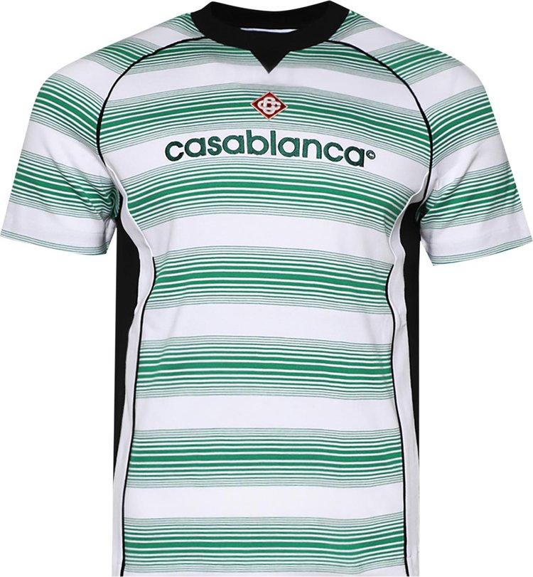 Casablanca Logo Stripe Panelled T-Shirt 'Gradient Stripe'