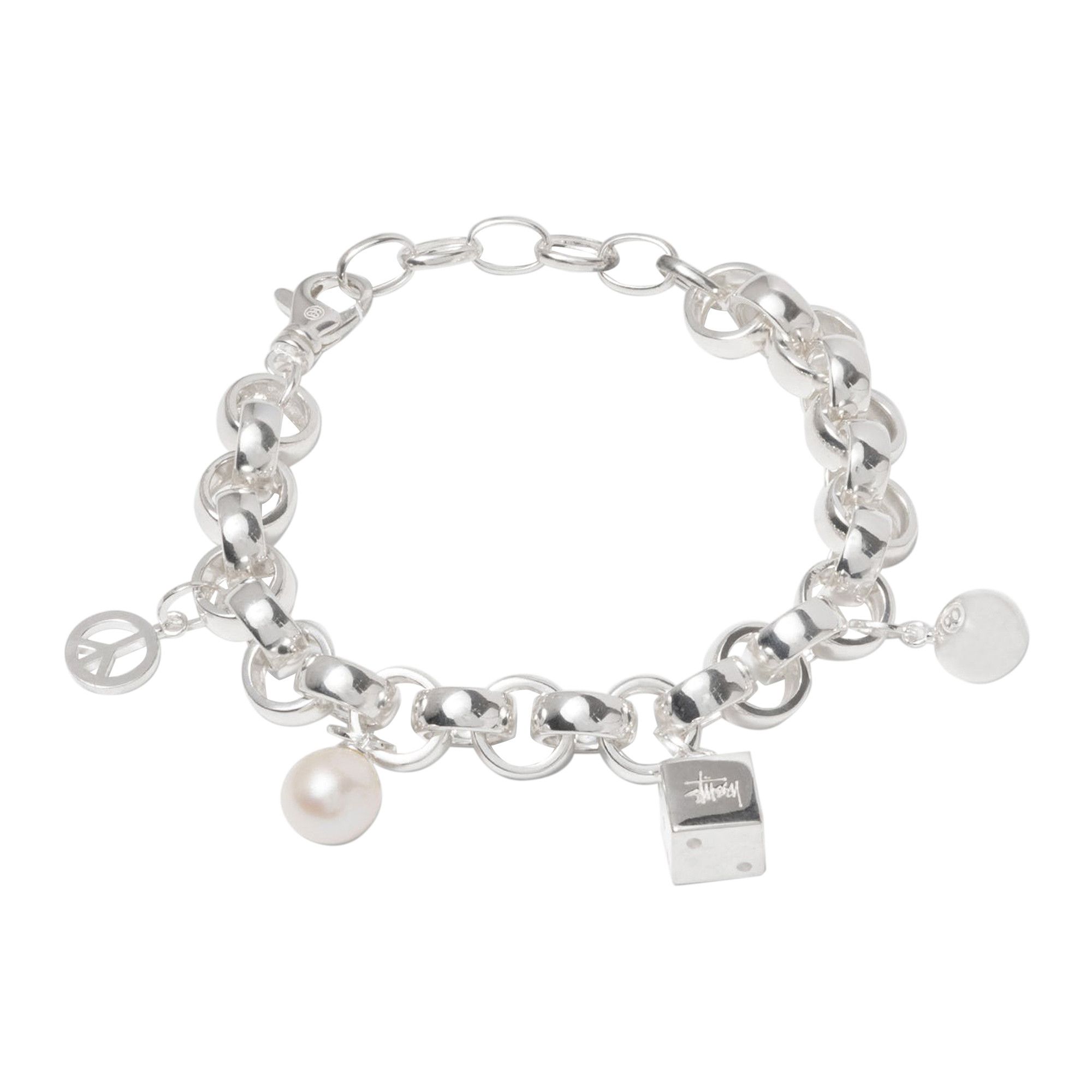 Buy Stussy Icon Charm Bracelet 'Silver' - 338323 SILV | GOAT