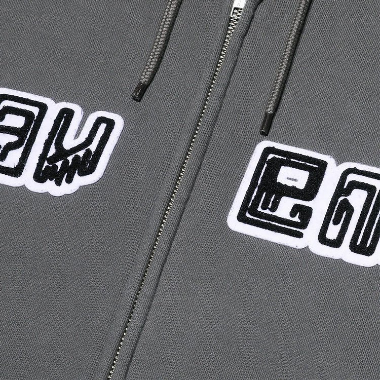 Cav Empt Embroidery Zip Hoodie Charcoal