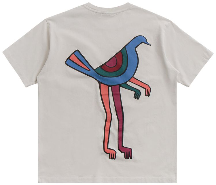 Parra Pigeon Legs T Shirt Light Grey