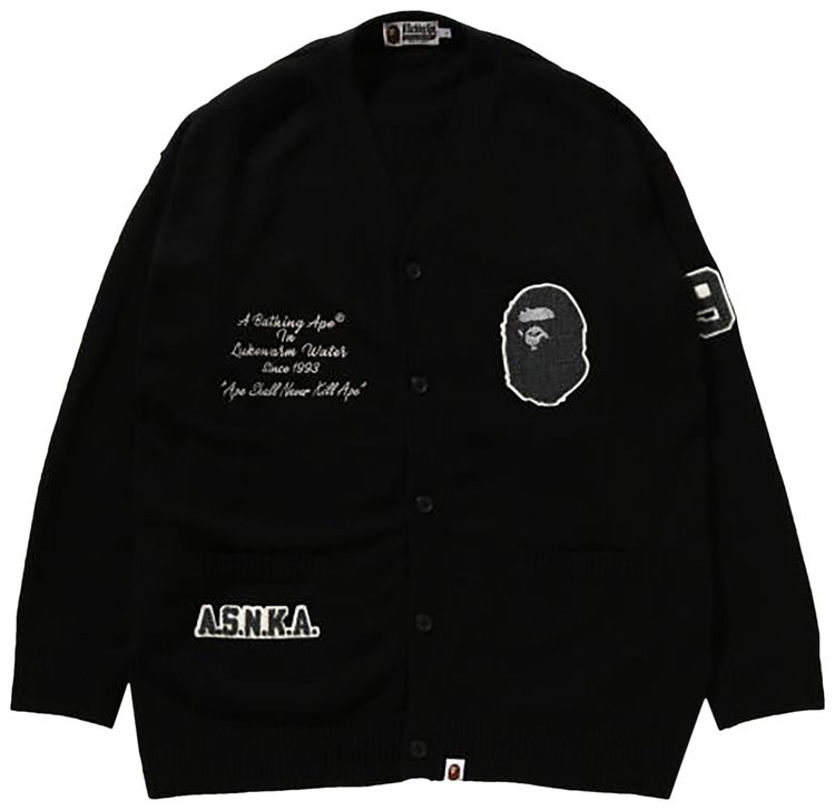 BAPE Knit Cardigan Black