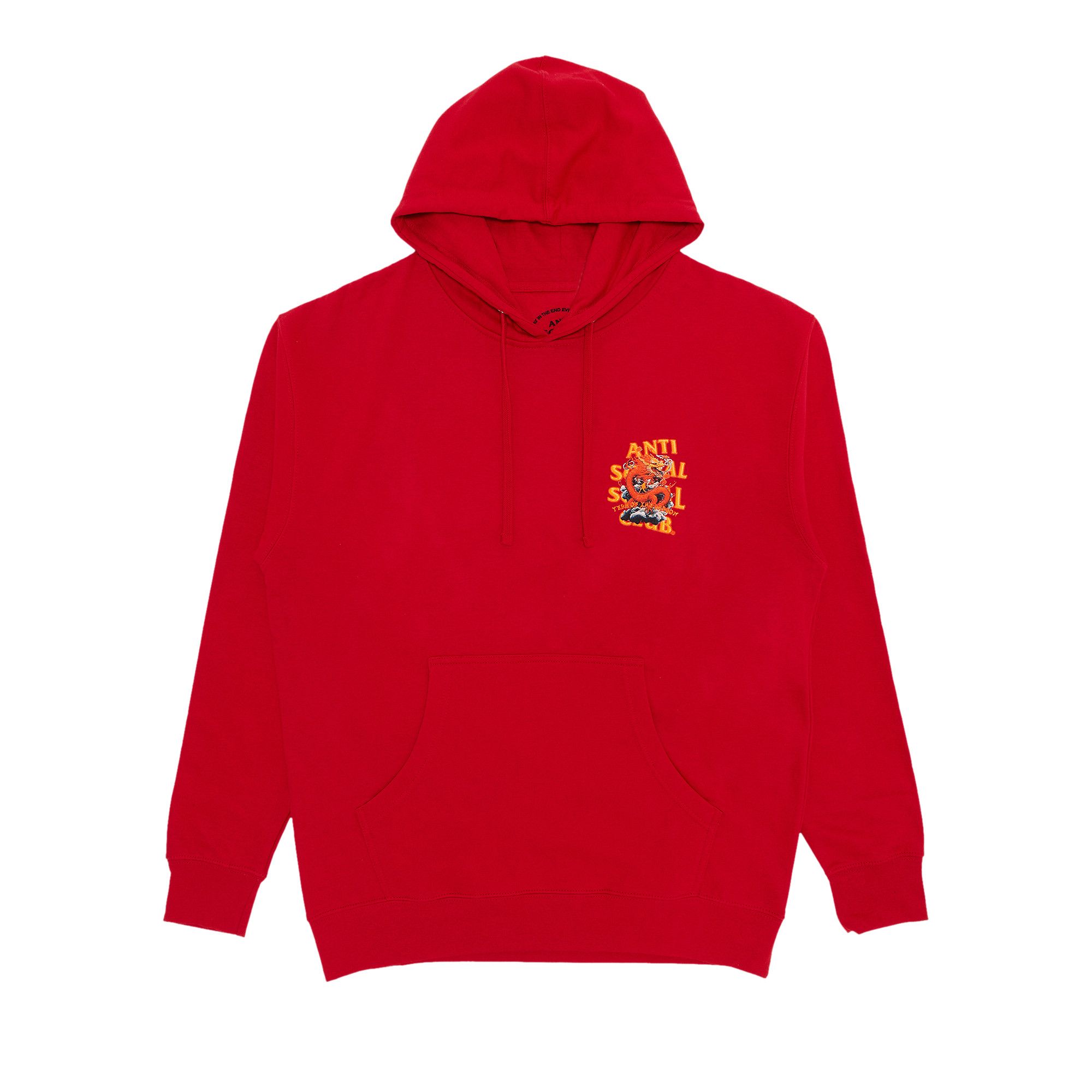 Anti social club red hoodie hotsell