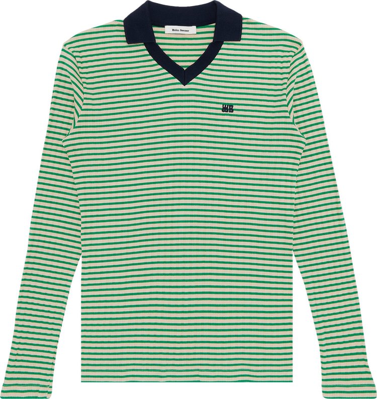 Wales Bonner Sonic Polo 'Ivory/Green'