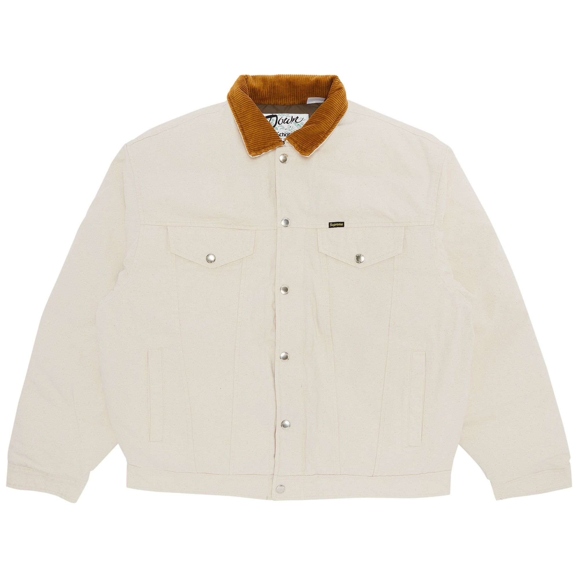 Buy Supreme x Schott Canvas Down Trucker Jacket 'Natural' - FW22J95 NATURAL  | GOAT