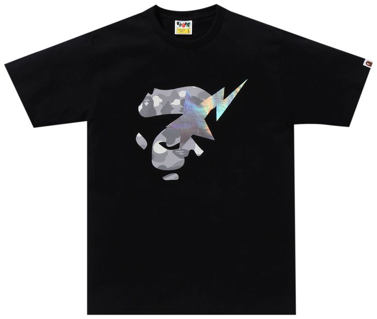 BAPE City Camo Ape Face Sta Tee Black