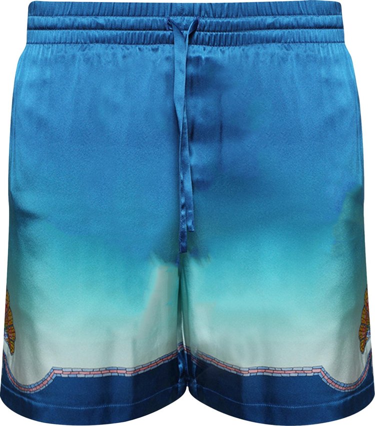 Casablanca Silk Shorts With Drawstring Coquillage Color