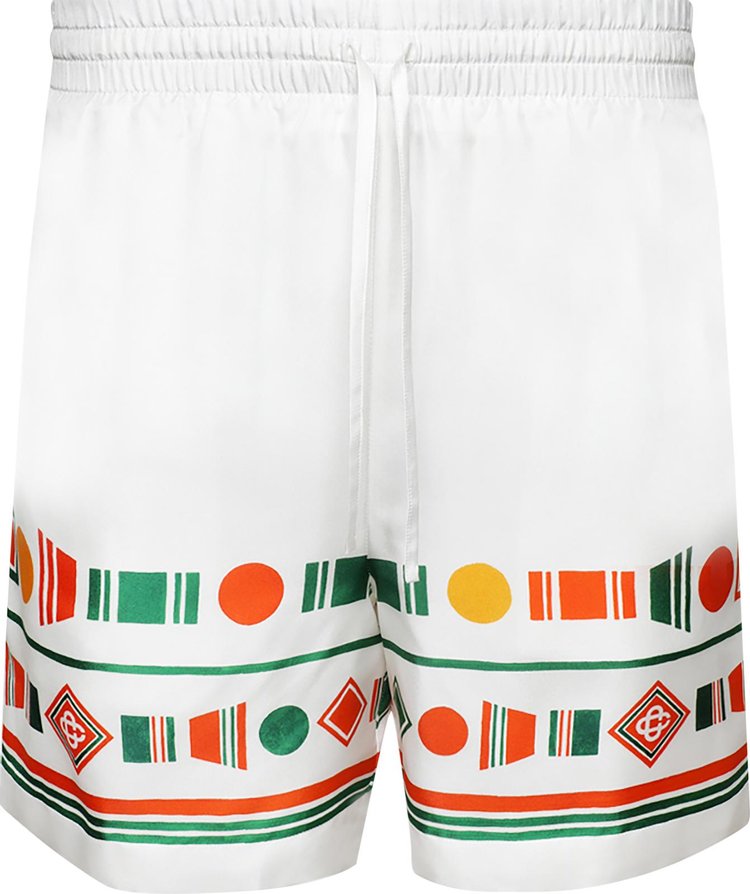 Casablanca Silk Shorts With Drawstring Playful Eagle