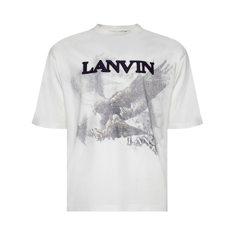 Lanvin Printed T-Shirt 'White Mustang/Black'