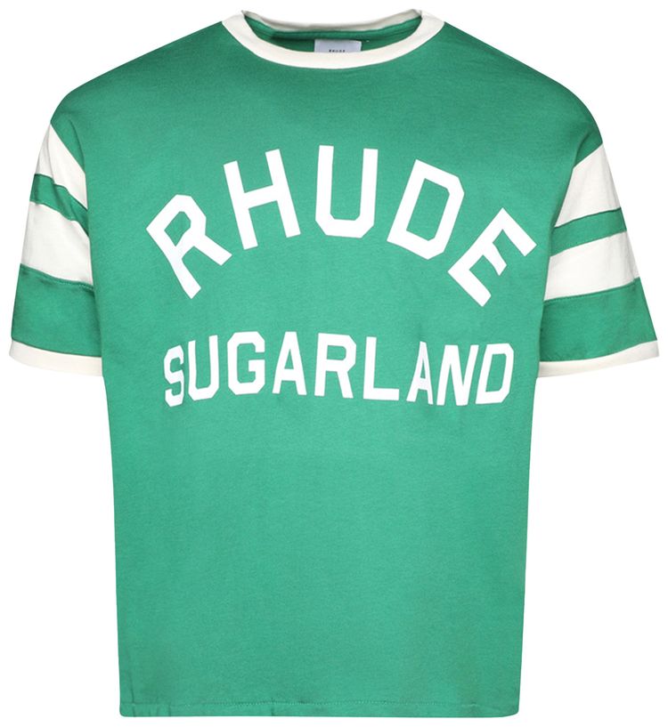 Rhude Sugarland Ringer Tee Green