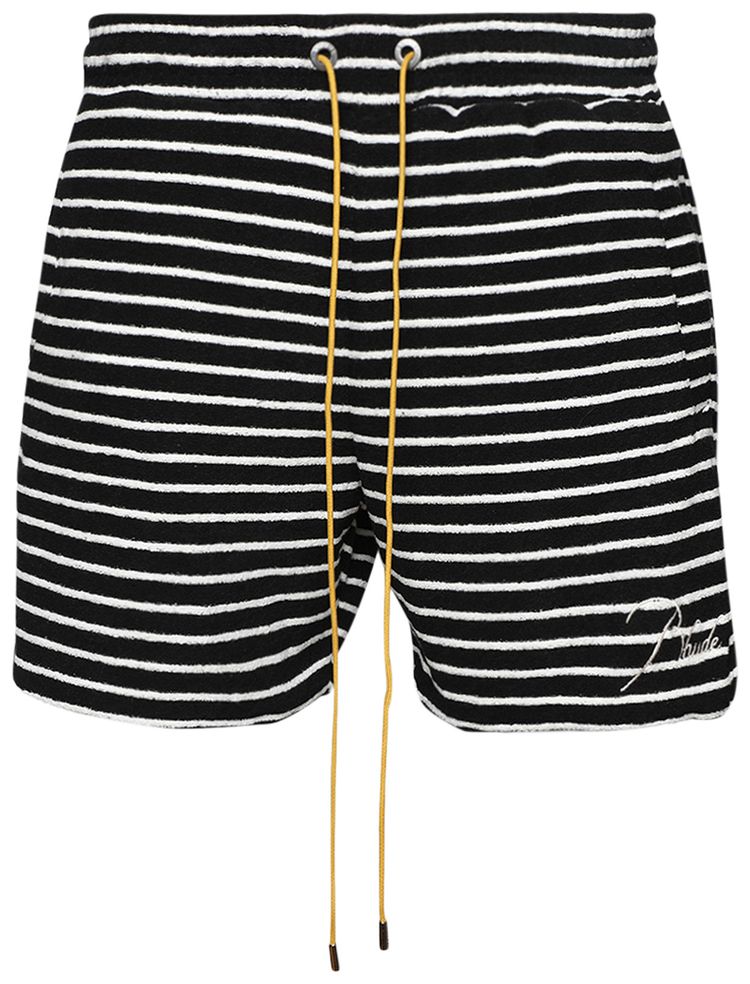 Rhude Stripe Towel Short BlackWhite