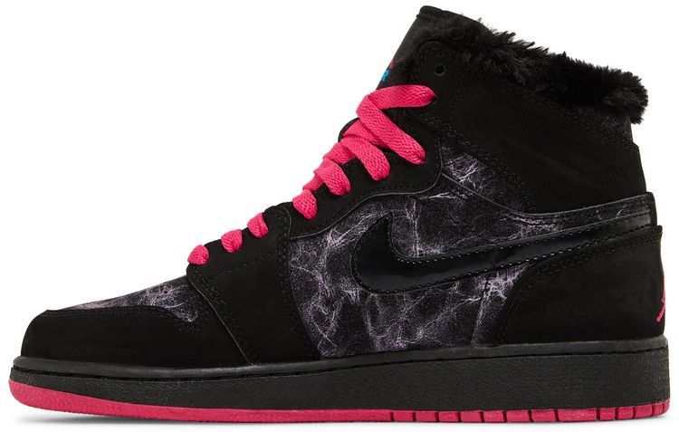 Air Jordan 1 Retro High Prem GS Black Vivid Pink