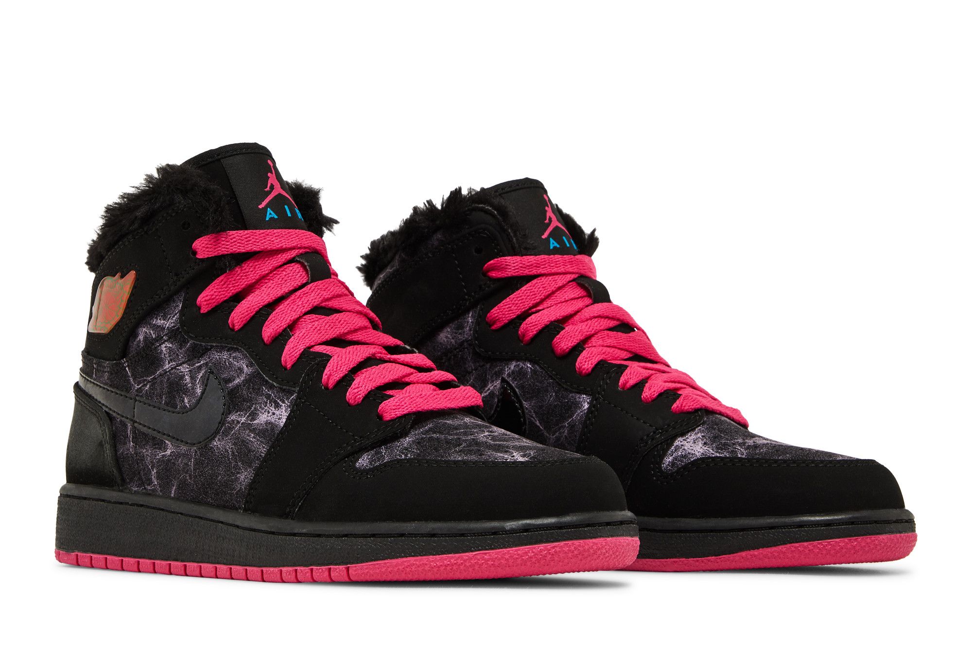 Buy Air Jordan 1 Retro High Prem GS Black Vivid Pink 535804 017 GOAT