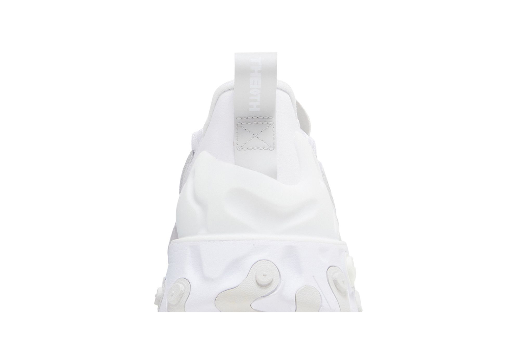 nike react sertu sneakers in triple white