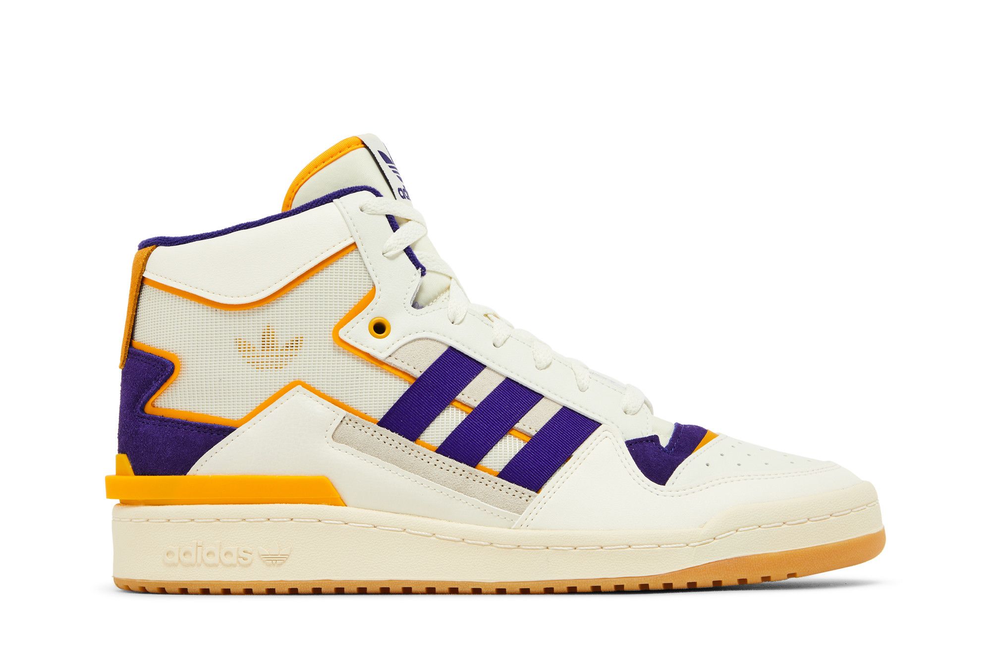 Size 10.0 Forum Exhibit Mid 'Inside Out - White Purple Gold'