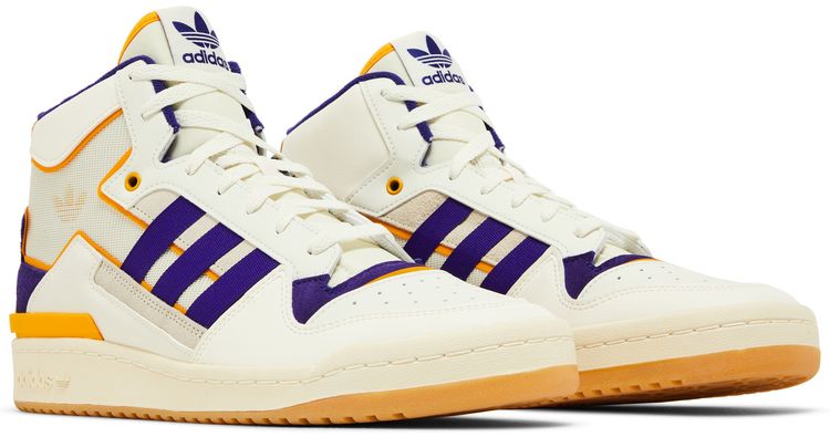 Adidas Forum Exhibit Mid Inside Out   White Purple Gold