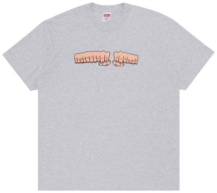 Supreme x Toy Machine Fist Tee Ash Grey