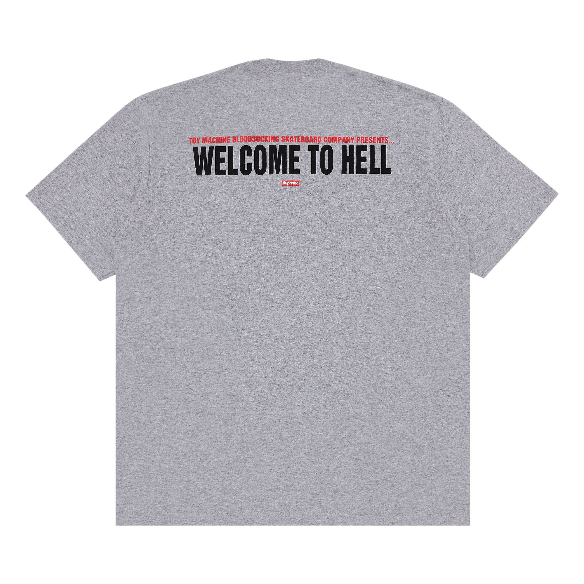 Buy Supreme x Toy Machine Welcome To Hell Tee 'Heather Grey