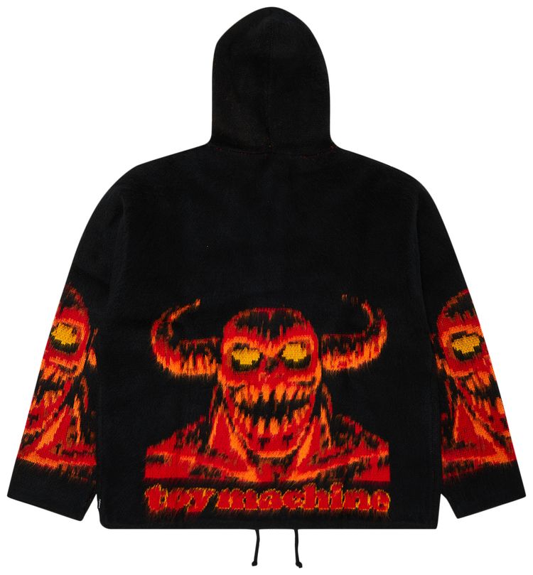 Supreme x Toy Machine Zip Up Hooded Sweatshirt Black