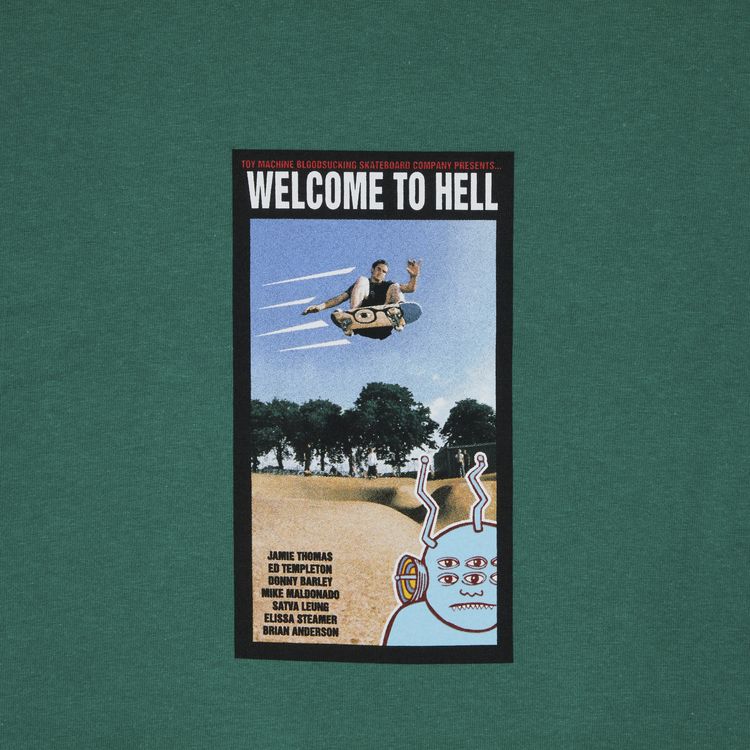 Supreme x Toy Machine Welcome To Hell Tee Light Pine