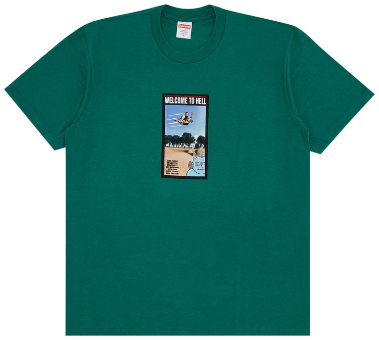 Supreme x Toy Machine Welcome To Hell Tee Light Pine