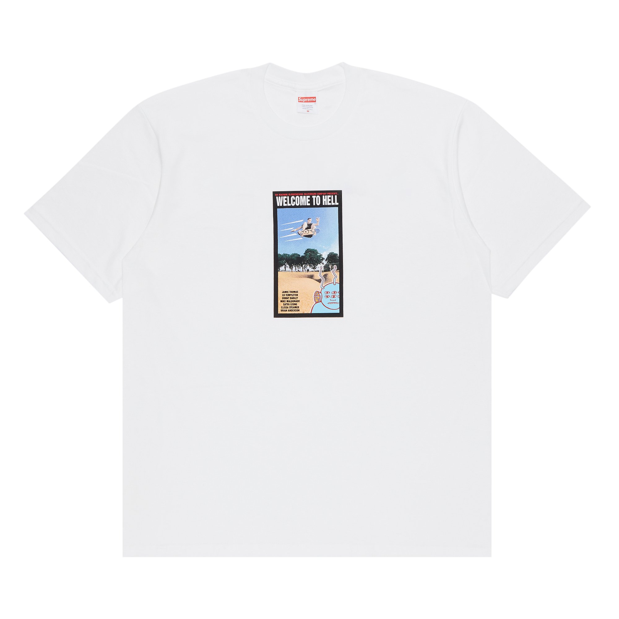 Supreme x Toy Machine Welcome To Hell Tee 'White'