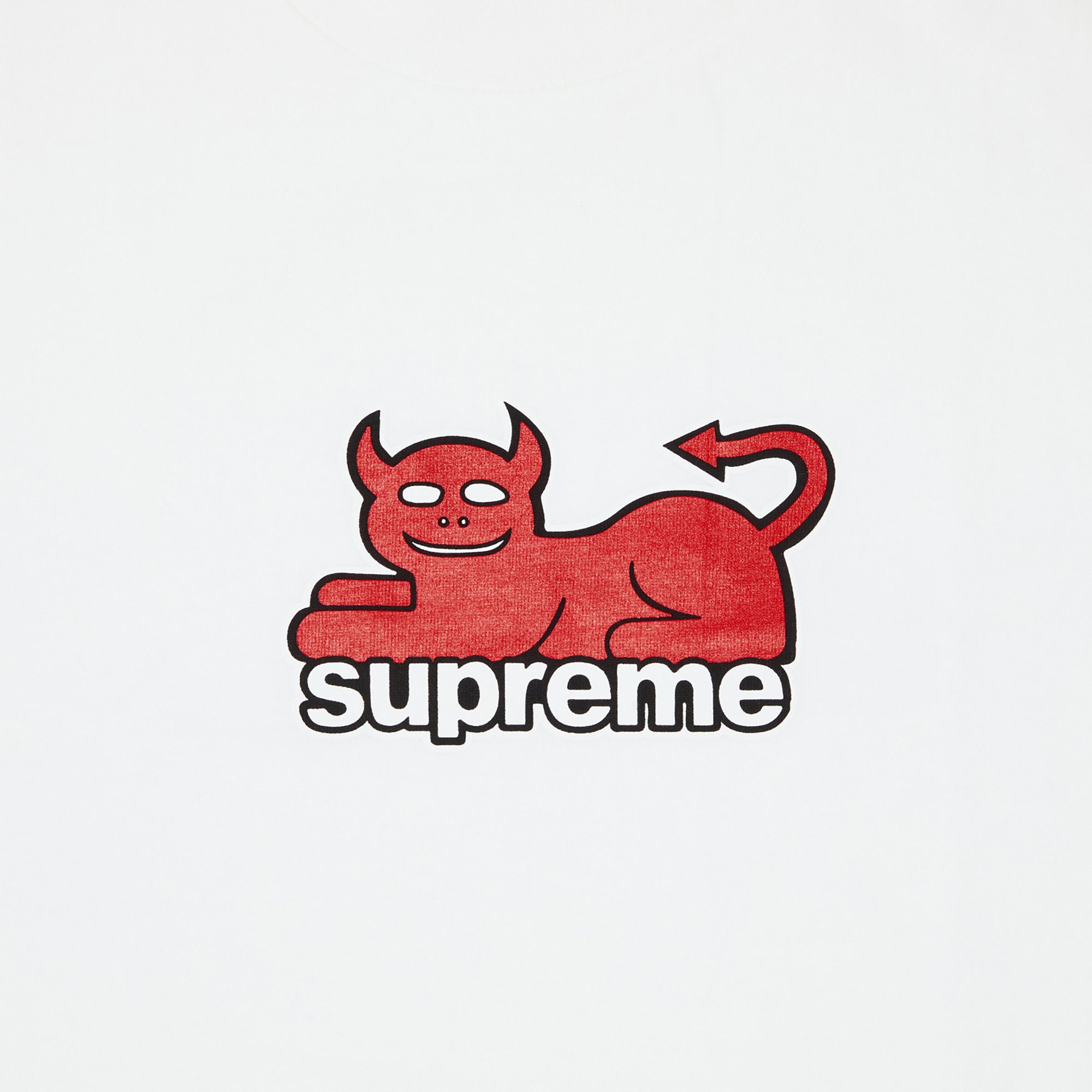 Size l Supreme x Toy Machine Devil Cat Tee 'White'