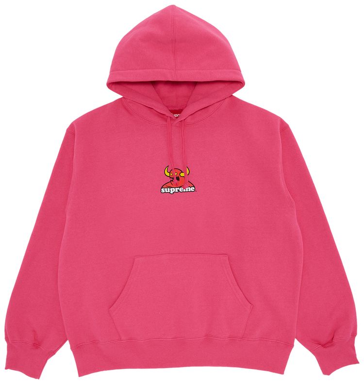 Supreme x Toy Machine Hooded Sweatshirt Magenta
