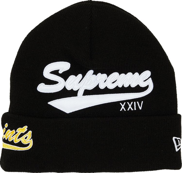 Supreme x New Era Salvation Beanie Black