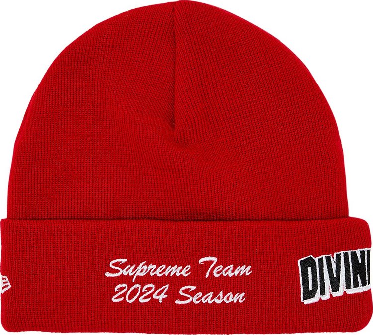 Supreme x New Era Salvation Beanie Red