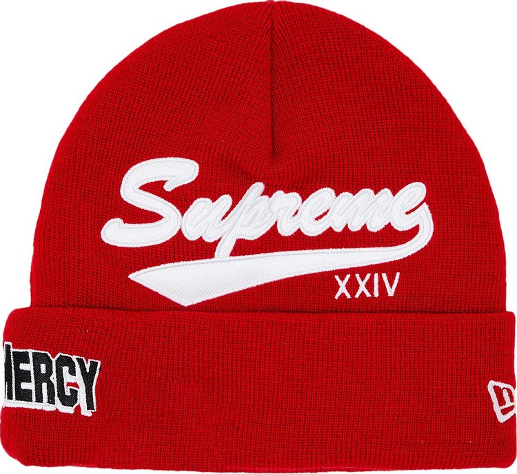 Supreme x New Era Salvation Beanie 'Red'