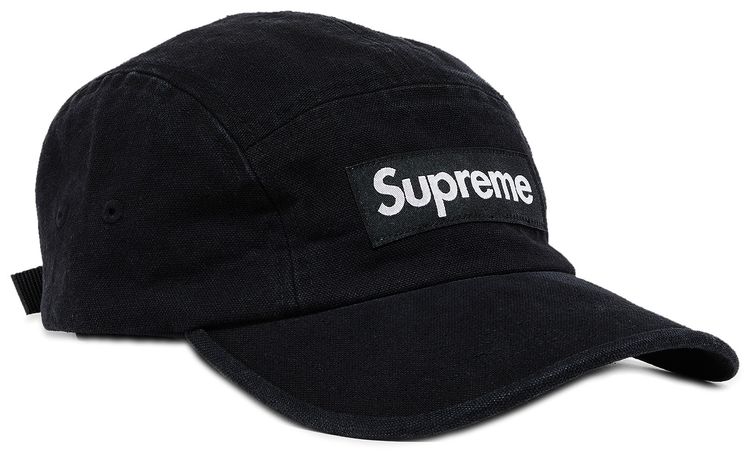 Supreme Washed Canvas Camp Cap Black