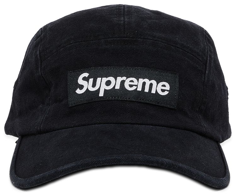 Supreme Washed Canvas Camp Cap Black