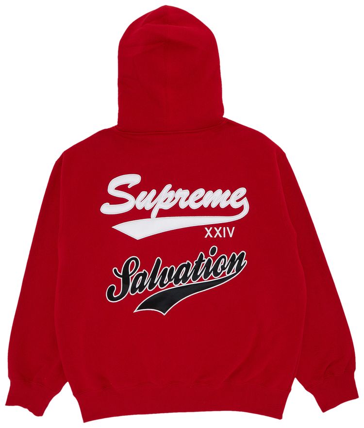 Supreme Salvation Zip Up Hooded Sweatshirt Red