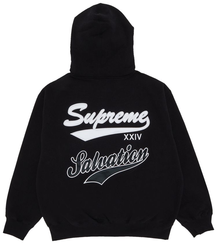 Supreme Salvation Zip Up Hooded Sweatshirt Black