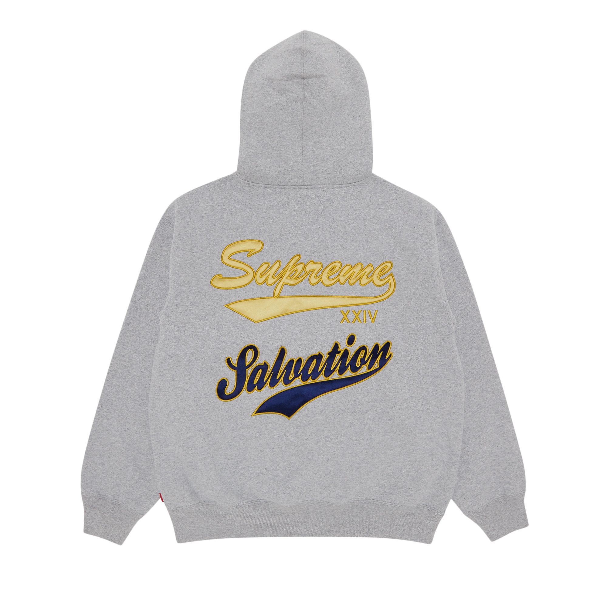 Buy Supreme Salvation Zip Up Hooded Sweatshirt Heather Grey SS24SW30 HEATHER GREY GOAT UK