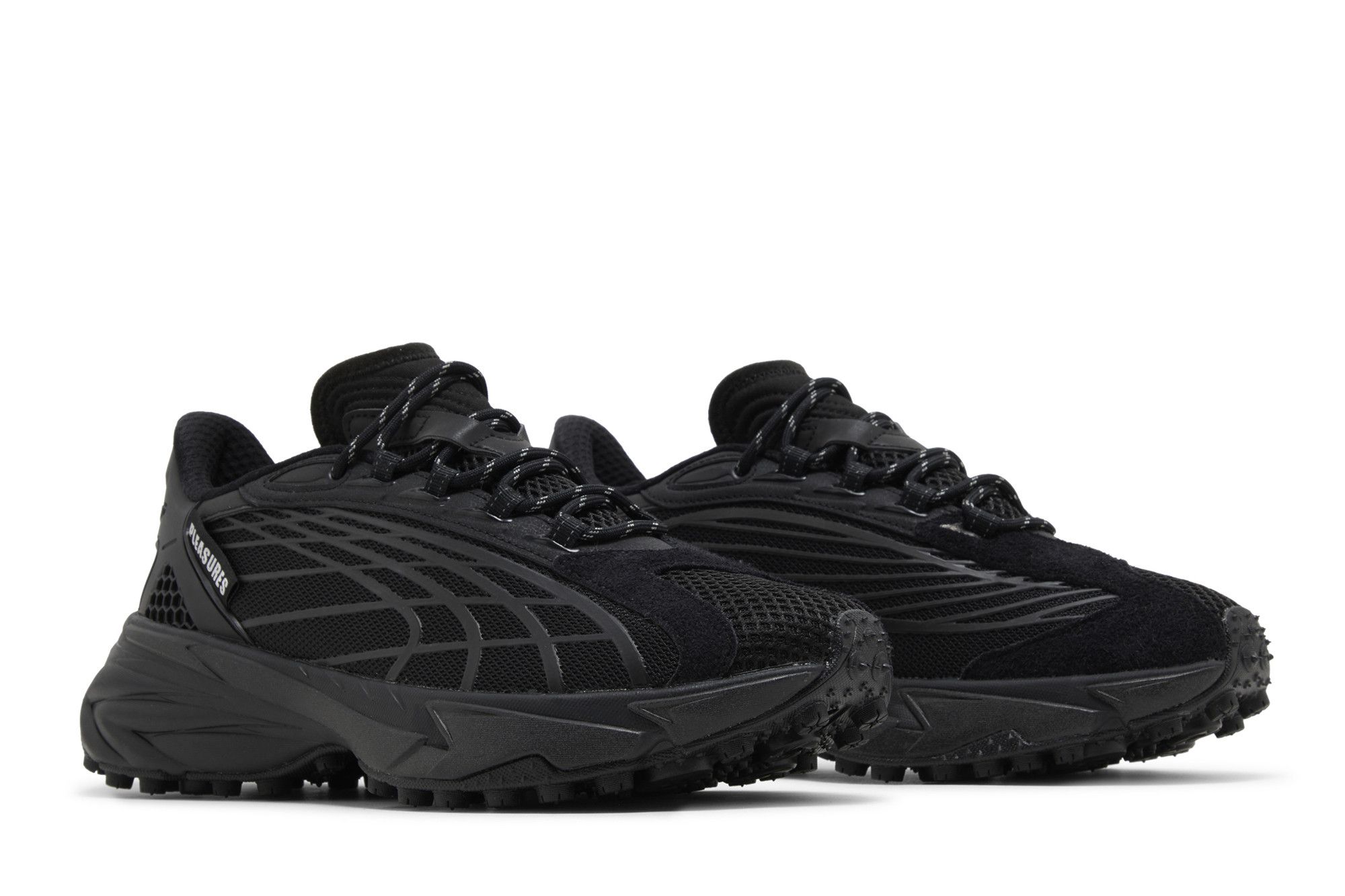 Buy Pleasures x Puma Spirex 'Black' - 396037 01 | GOAT