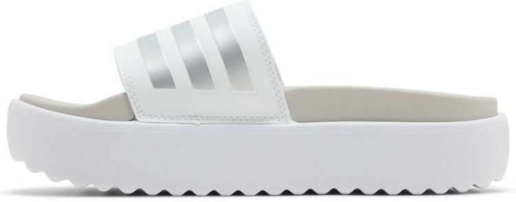 Adidas Wmns Adilette Platform Slide White Zero Metallic