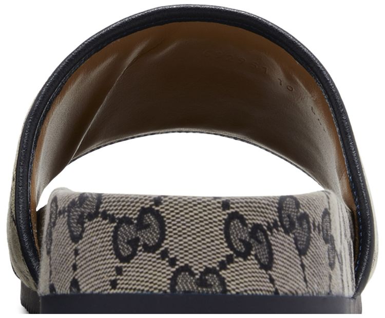 Gucci GG Slide Sandal Beige Blue Monogram