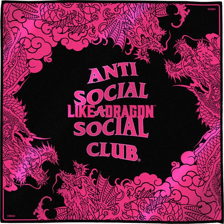 Anti Social Social Club x Like A Dragon Bandana 'Black'